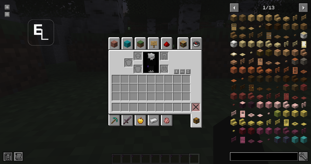 Minecraft Java com mods de desempenho e produtividade instalados.