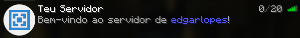 Menu multiplayer do Minecraft com a barra de ligação ao servidor gratuita ativa.